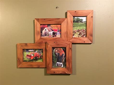 Barnwod 4x6 Collage Western Frame Collage Rustic Farmhouse Decor Frame Collage Western Decor