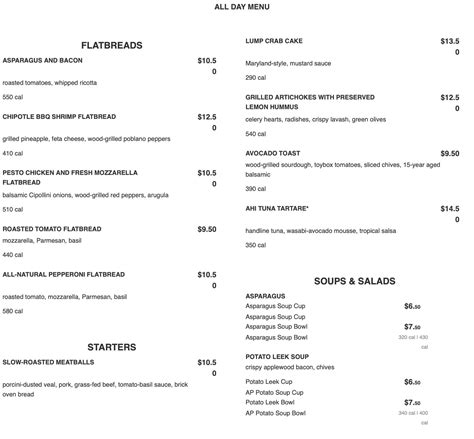 Seasons Boca Raton Fl Menu Updated June