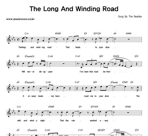 The Beatles The Long And Winding Road 악보