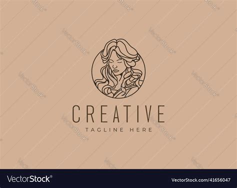 Woman Glamour Logo Design Template Salon And Spa Vector Image