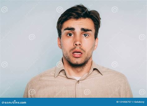 Clueless Shocked Disoriented Puzzled Man Feeling Stock Image Image Of