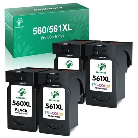 GREENSKY 560XL 561XL 4 Cartouche D Encre Pour Canon PG 560XL CL 561XL