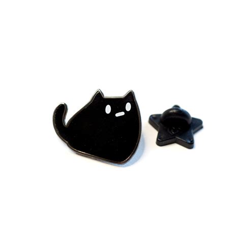 Black Cat Pin Black Cat Enamel Pin Cat Lady Pin Cute Cat Pins Cute