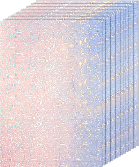 Amazon Sheets Holographic Laminate Sheets Clear Glitter A Size