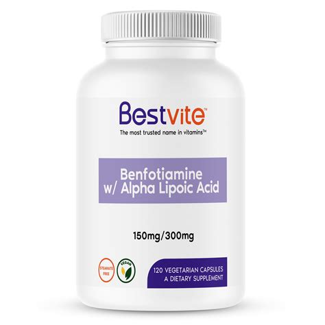 Benfotiamine 150 W Alpha Lipoic Acid 300 120 Vegetarian Capsules