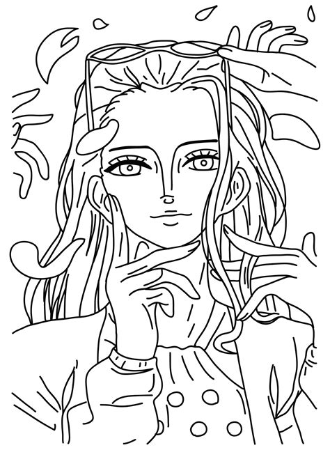 Nico Robin Coloring Pages Coloring Nation