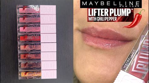 Maybelline Lifter Plump Glosses 🌶️ Swatches And Review Youtube