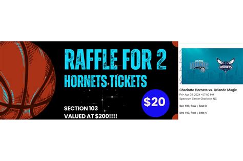 HORNETS TICKETS VALUED AT $200 (HORNETS VS MAGIC) giveaway supporting ...