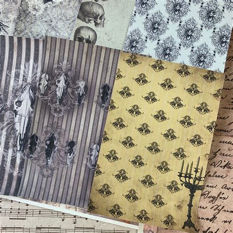 Gothic Stationery Set Writing Papers Journal Cards Set Of 14