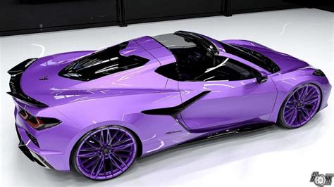 Chevy Corvette Z06 Lives Life In Purple Gains Matching Large Wheels