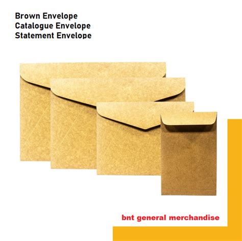 ENVELOPE BROWN ENVELOPE CATALOG ENVELOPE STATEMENT ENVELOPE SOLD 6PCS