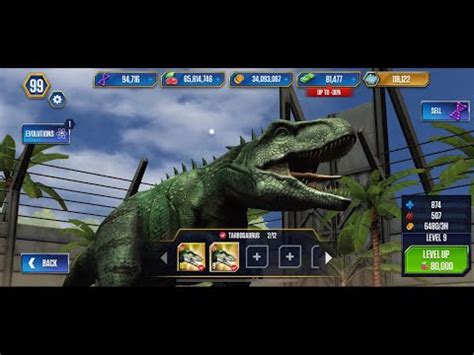 TARBOSAURUS CODE 19 BATTLE JURASSIC WORLD THE GAME YouTube