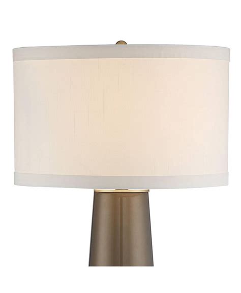 Possini Euro Design Karen Modern Table Lamp 36 Tall Dark Gold Tapered Glass Column Off White