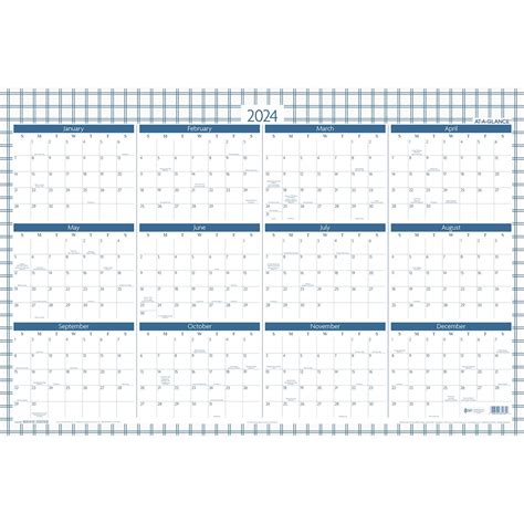 Snapklik AT A GLANCE 2023 2024 Erasable Wall Calendar 24 X 36