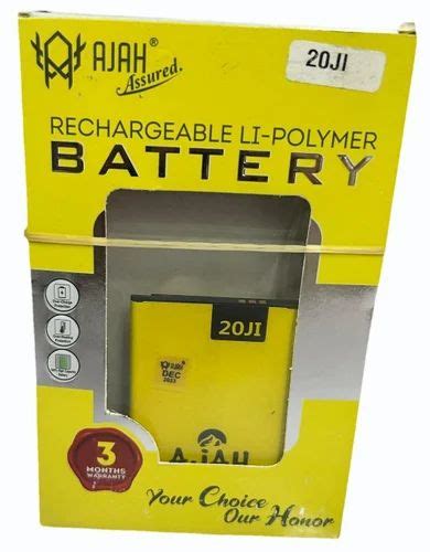 Ajah 20 JI Rechargeable Mobile LI Polymer Battery At 300 Mobile