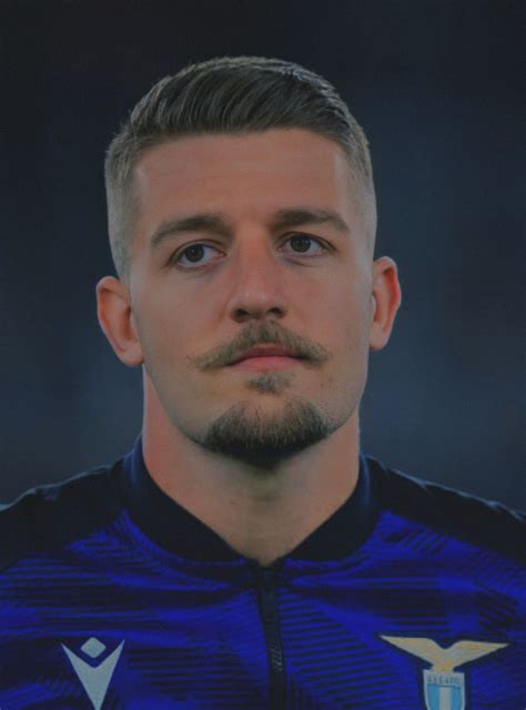 Sergej Milinkovic Savic Of Ss Lazio Looks On During The Official Team