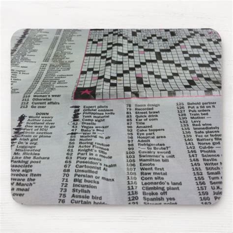 Newspaper Crossword Mouse Pad | Zazzle