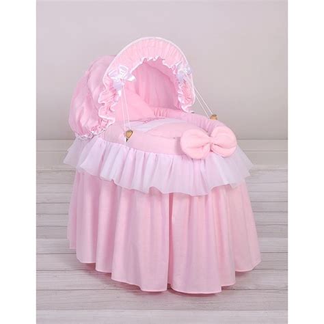 Wicker dolls crib Little Princess pink Doll cribs