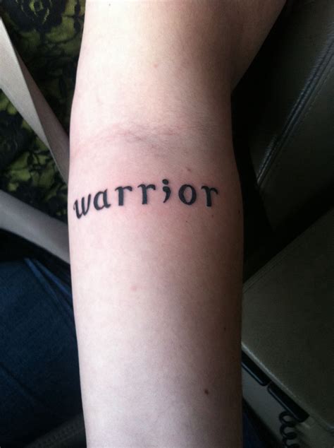 Warrior tattoo / semicolon tattoo, on the inside of my left forearm I ...