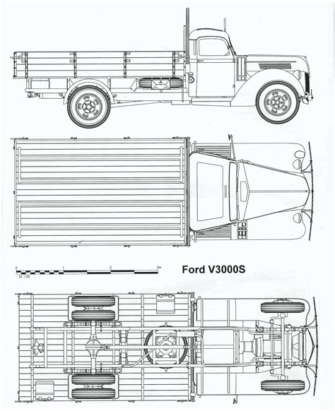 Ford V3000s Blueprint Download Free Blueprint For 3d Modeling