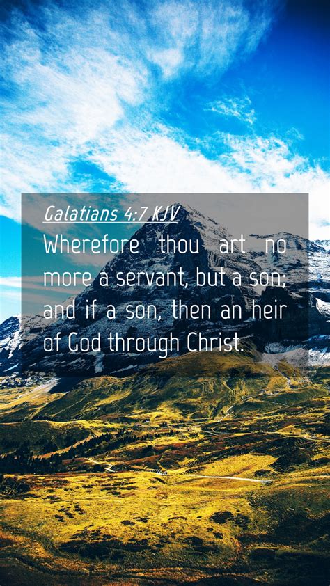 Galatians 4 7 KJV Mobile Phone Wallpaper Wherefore Thou Art No More A