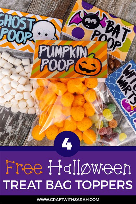 Free Halloween Treat Bag Topper Printables Craft With Sarah