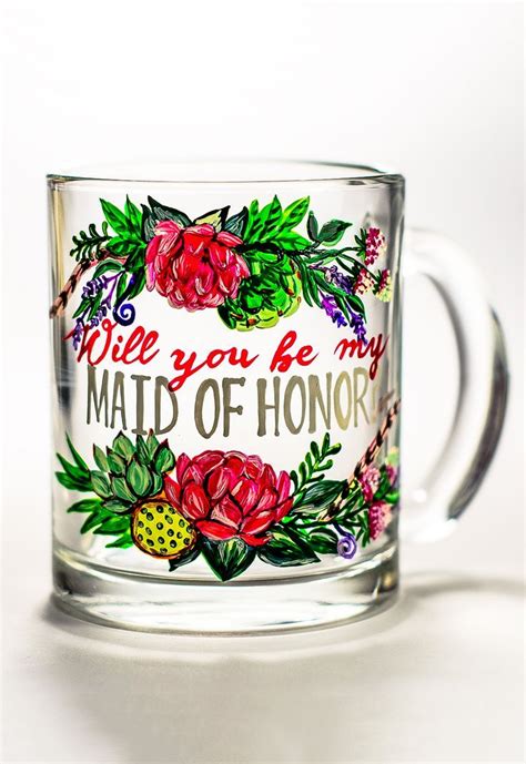 Will You Be My Maid Of Honor Mugs Bridesmaid Proposal Mug Maid Of