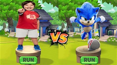 Tag With Ryan Vs Sonic Dash Kaji Ryan Vs Movie Sonic Vs All Bosses