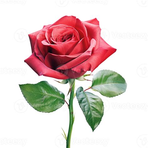 Translucent Beautiful Single Red Rose