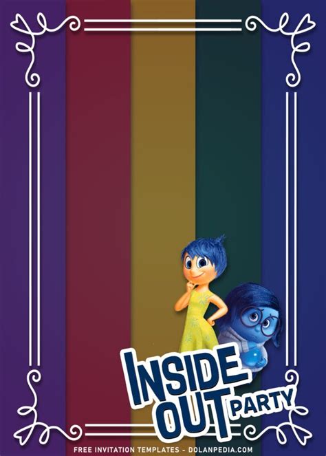 7 Fun Holiday Inside Out Birthday Invitation Templates DOLANPedia