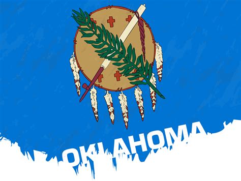 Grunge Style Flag Of Oklahoma 42541588 Png