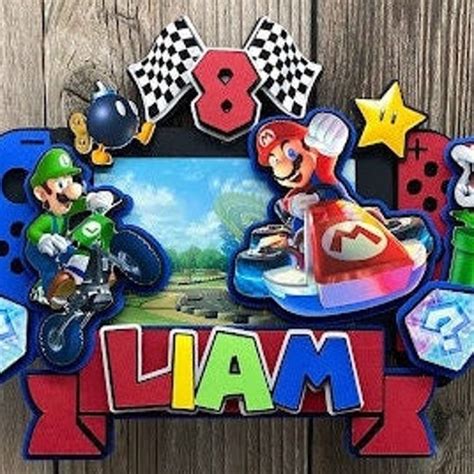 Mario Kart Birthday Party Mario Kart Cake Topper Super Etsy