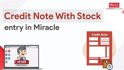 Creating A Credit Note With Stock Entry In Miracle Accounting Software