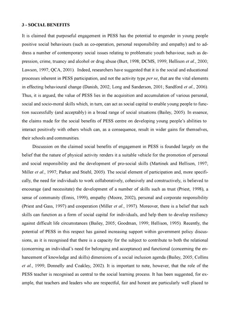 Physical education-7 - 3 - SOCIAL BENEFITS It is claimed that