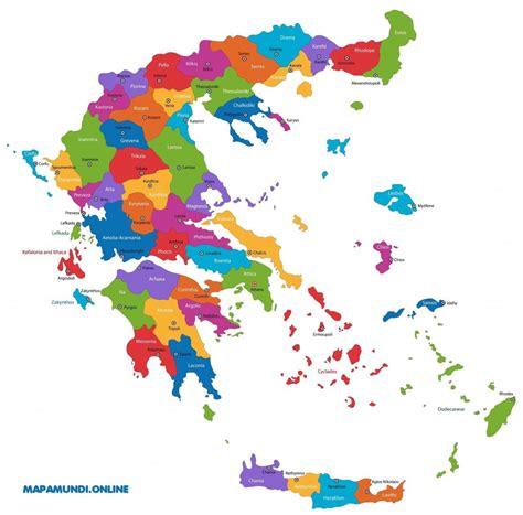 ⊛ Mapa De Grecia ·🥇 Político And Físico Para Imprimir