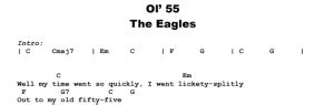 The Eagles - Ol' 55 Guitar Lesson, Tab & Chords - Jerry's Guitar Bar