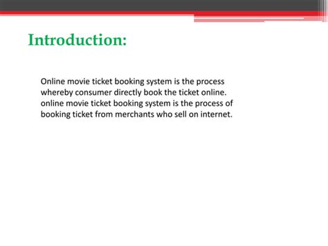 Online Movie Ticket Booking System Ppt