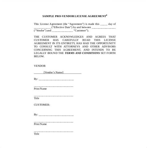 27 Sample Vendor Agreement Templates Pdf Doc