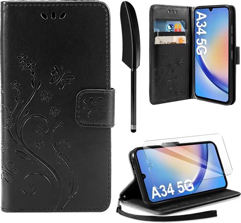 Aroyi Coque Compatible Avec Samsung Galaxy A G G Retro Design Pu