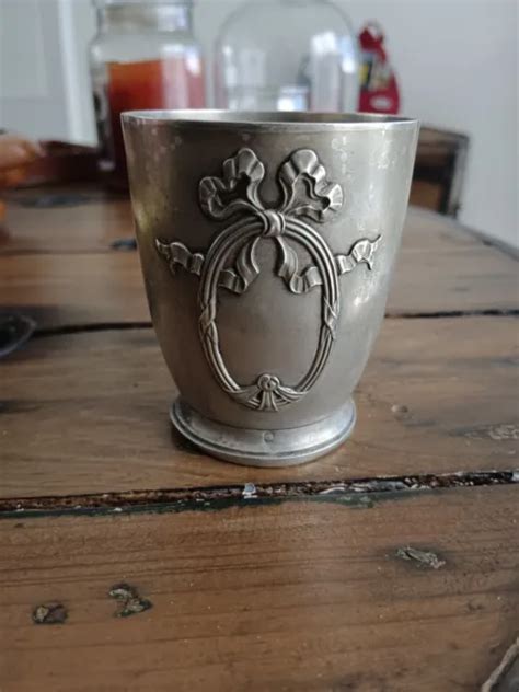 Ancienne Timbale Verre En Argent Massif T Te Minerve Gr Eur