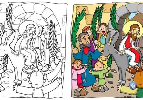 Un Dibujo Para Colorear El Domingo De Ramos Mater Mundi Tv