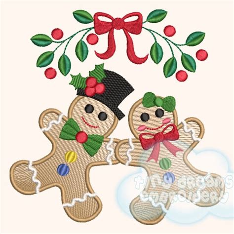 Gingerbread House Applique Christmas Machine Embroidery Design Etsy