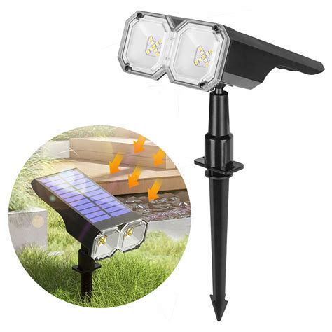 Lampa Ogrodowa Solarna Led W Reflektor Ogrodowy Wbijany Szpikulec