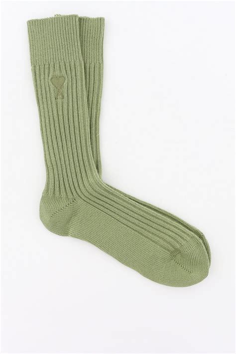 Ami Paris Socks Adc Plain Usc Green Marjon Snieders