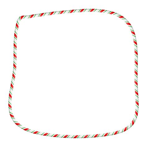 A White Isolated Candy Cane Frame Border Ideal For Christmas Design