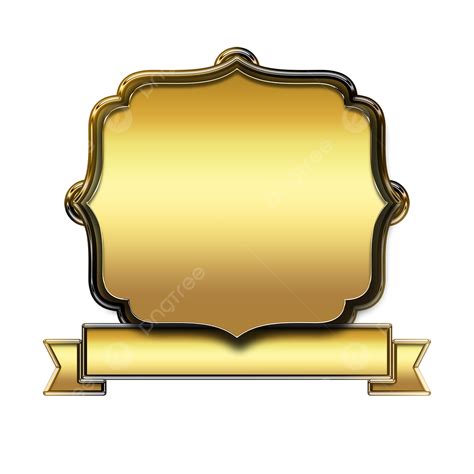 Diseño De Etiqueta De Marco De Oro Negro En Blanco Real Png Psd Png