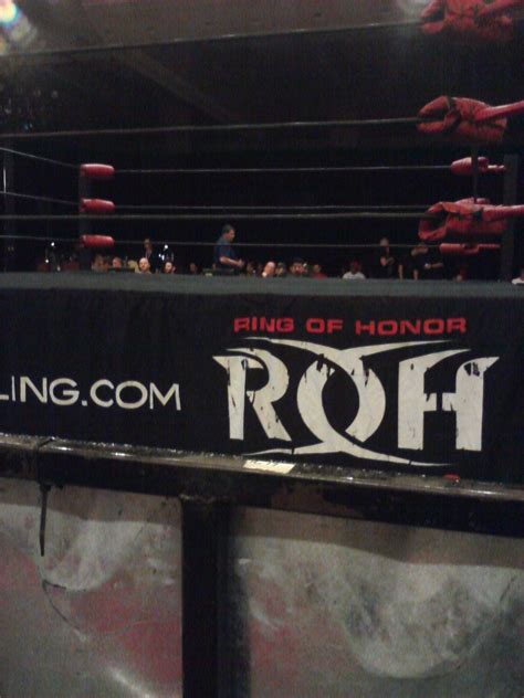 Spoilers Front Row For The Roh Tapings Earlier Some Mediocre