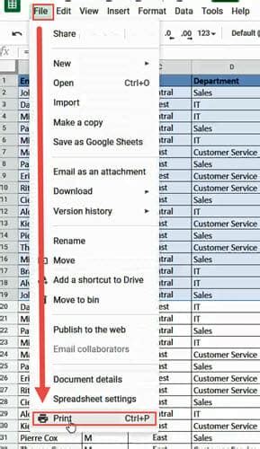 How To Print Selected Cells In Google Sheets Step By Step