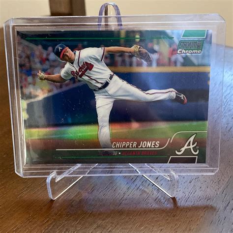 2022 Topps Stadium Club Chrome Chipper Jones Green Refractor 48 99