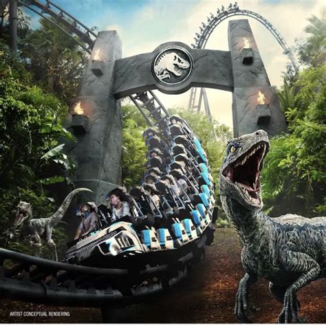 New Concept Art Released For Jurassic World Velocicoaster Chip And